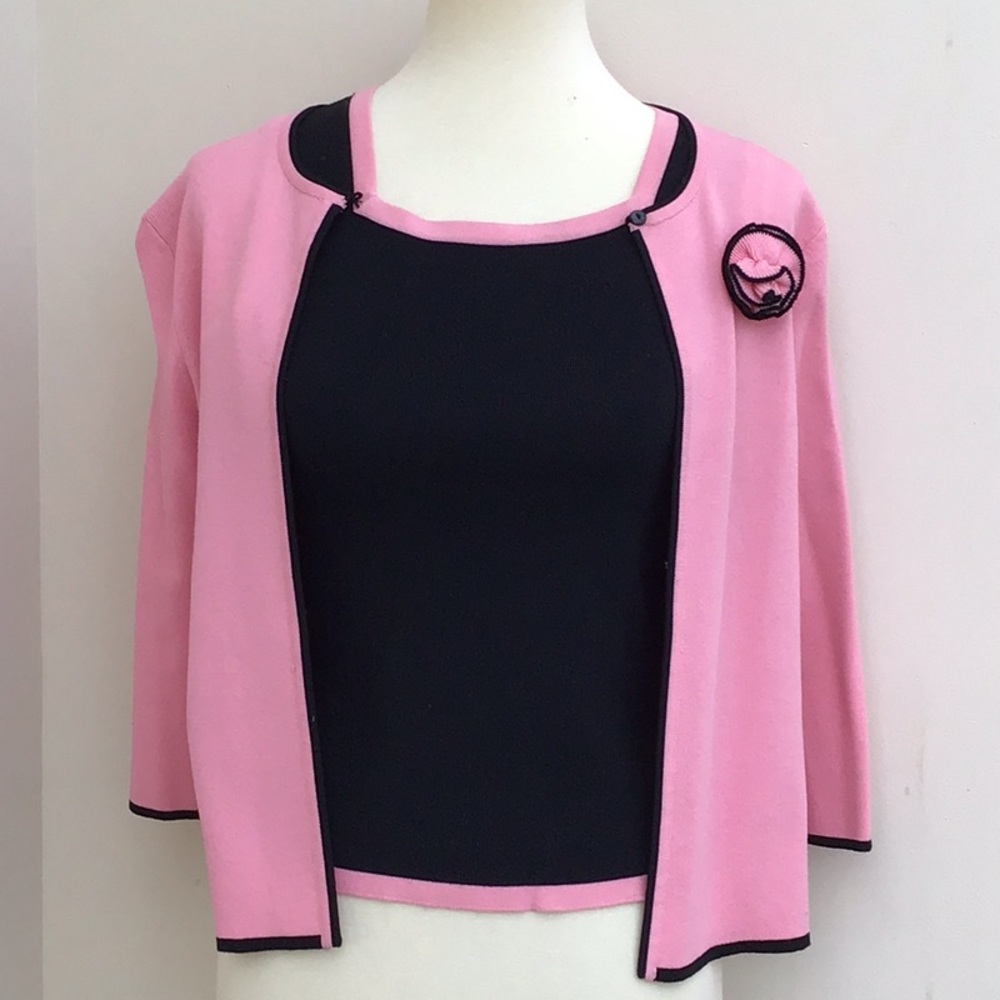 Grace Sweater Set Pink and Black